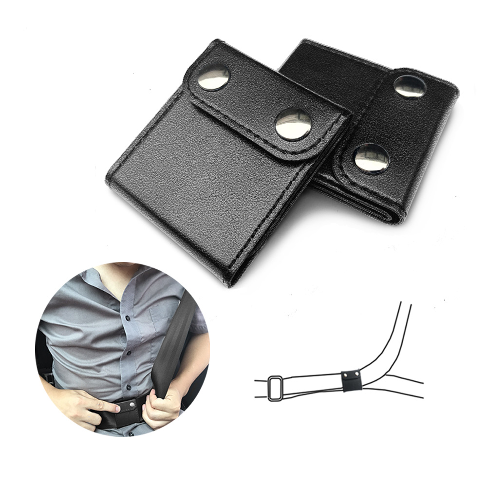 Seatbelt Adjuster, ILIVABLE Comfort Auto Shoulder Neck Protector Locking Clip Covers, Vehicle Car Seat Belt Safety Positioner (2 Pack, Black)
